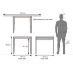 4 Seater Dining Table Set (Colour- Grey , Finish- Dark Walnut) - Image 3