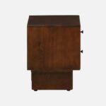 Mango Wood Bedside Table In Tubbaq Finish With 2 Drawers - Image 2