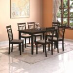 6 Seater Dining Table Set in Umber Walnut Finish