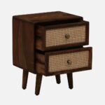 Sheesham Wood Bedside Table In Provincial Teak Finish - Image 6