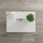 wooden Bedside Table in white with drawers - Image 2