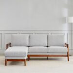 2-Seater Sofa with Left Lounge - Grey