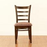 Set of 2 Wood Dining Chairs – Brown - Image 4