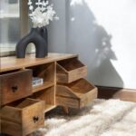 Mango Wood TV Unit with 3 Drawers - Image 3