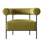 Green Velvet Armchair for Living Room, Bedroom & Lounge Seating - Image 9