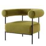 Green Velvet Armchair for Living Room, Bedroom & Lounge Seating - Image 8