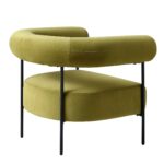 Green Velvet Armchair for Living Room, Bedroom & Lounge Seating - Image 7
