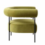 Green Velvet Armchair for Living Room, Bedroom & Lounge Seating - Image 6