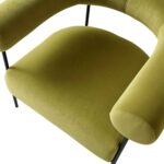 Green Velvet Armchair for Living Room, Bedroom & Lounge Seating - Image 5