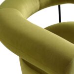 Green Velvet Armchair for Living Room, Bedroom & Lounge Seating - Image 3