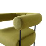 Green Velvet Armchair for Living Room, Bedroom & Lounge Seating - Image 4