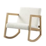 Natural Oak Rocking Armchair for Comfortable Living Room & Nursery Relaxation - Image 3