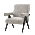 Accent Chair with Solid Black Oak Frame for Modern Home Décor - Image 3