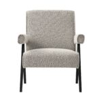 Accent Chair with Solid Black Oak Frame for Modern Home Décor - Image 4