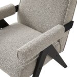 Accent Chair with Solid Black Oak Frame for Modern Home Décor - Image 9
