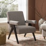 Accent Chair with Solid Black Oak Frame for Modern Home Décor - Image 2