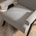 Accent Chair with Solid Black Oak Frame for Modern Home Décor - Image 5