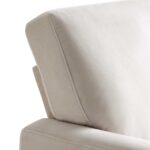 Soft Beige Velvet Armchair with Antique Brass Castor Legs for Elegant Home Seating - Image 8