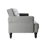 Velvet 2-Seater Convertible Sofa Bed - Image 10