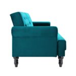 Velvet 3-Seater Chesterfield Sofa Bed - Image 10