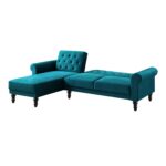 Velvet Chesterfield Chaise Sofa Bed for Luxurious Indian Living Spaces - Image 7