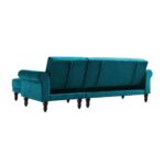 Velvet Chesterfield Chaise Sofa Bed for Luxurious Indian Living Spaces - Image 3