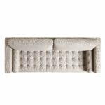 Comfort 3-Seater Sofa in Premium Beige Woven Fabric - Image 8