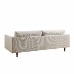 Comfort 3-Seater Sofa in Premium Beige Woven Fabric - Image 6