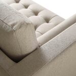 Comfort 3-Seater Sofa in Premium Beige Woven Fabric - Image 5
