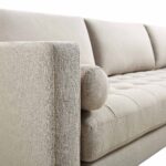 5+ Seater Corner Sofa in Beige Woven Fabric - Image 9