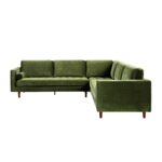 Grande 5+ Seater Corner Sofa in Deep Moss Green Velvet - Image 13