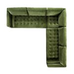 Grande 5+ Seater Corner Sofa in Deep Moss Green Velvet - Image 12