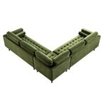 Grande 5+ Seater Corner Sofa in Deep Moss Green Velvet - Image 9