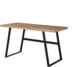 Finish Desk with Black Metal Legs – Modern Industrial Study & Work Table - Image 6