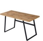 Finish Desk with Black Metal Legs – Modern Industrial Study & Work Table - Image 7