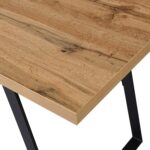 Finish Desk with Black Metal Legs – Modern Industrial Study & Work Table - Image 4