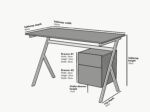 Finish Desk with Drawer & Cupboard – Spacious Study & Work Table with Storage - Image 7