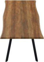 Wood Effect 180 cm Dining Table with Curved Edges – 6 Seater - Image 3