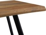 Wood Effect 180 cm Dining Table with Curved Edges – 6 Seater - Image 4