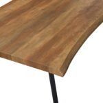 Wood Effect 180 cm Dining Table with Curved Edges – 6 Seater - Image 5