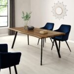 Wood Effect 180 cm Dining Table with Curved Edges – 6 Seater - Image 2