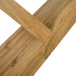 Oak Effect 160 cm Dining Table with Clear Glass Top - Image 5