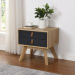 Two-Tone 2-Drawer Bedside Table - Image 2