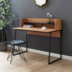 120 cm Office Desk with Built-In Shelf – Modern Work & Study Table for Home Office