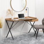 1-Drawer Study & Work Desk – Modern Wooden Home Office Table - Image 2