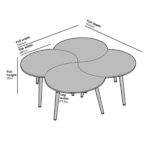 4-in-1 Walnut Effect Coffee Table – Multi-Functional Modular Centre Table - Image 11