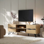 Wide TV Unit – Premium Oak Effect Finish - Image 2