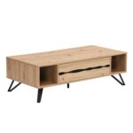 Oak Effect Coffee Table – Modern Wooden Centre Table with Natural Oak Finish - Image 5