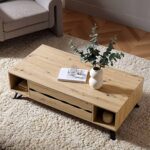 Oak Effect Coffee Table – Modern Wooden Centre Table with Natural Oak Finish - Image 2