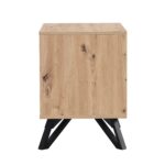 Oak-Effect 2-Drawer Bedside Table - Image 10
